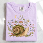 Blooming at My Own Pace Snail T-Shirt - Orchid / S - T-Shirt