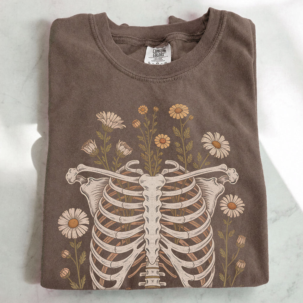 Blooming Bones Skeleton T-Shirt