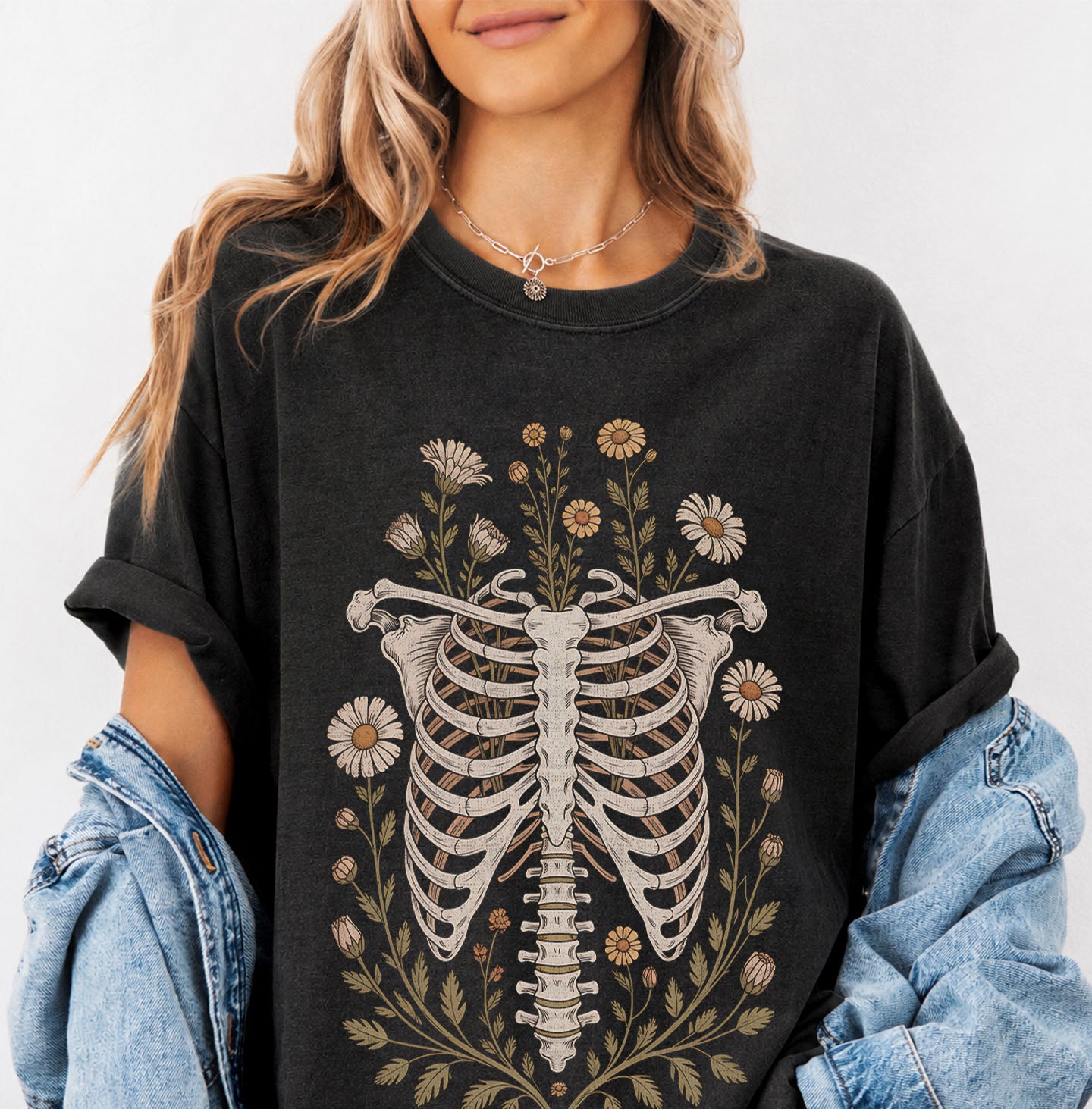 Blooming Bones Skeleton T-Shirt
