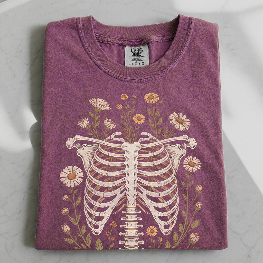 Blooming Bones Skeleton T-Shirt