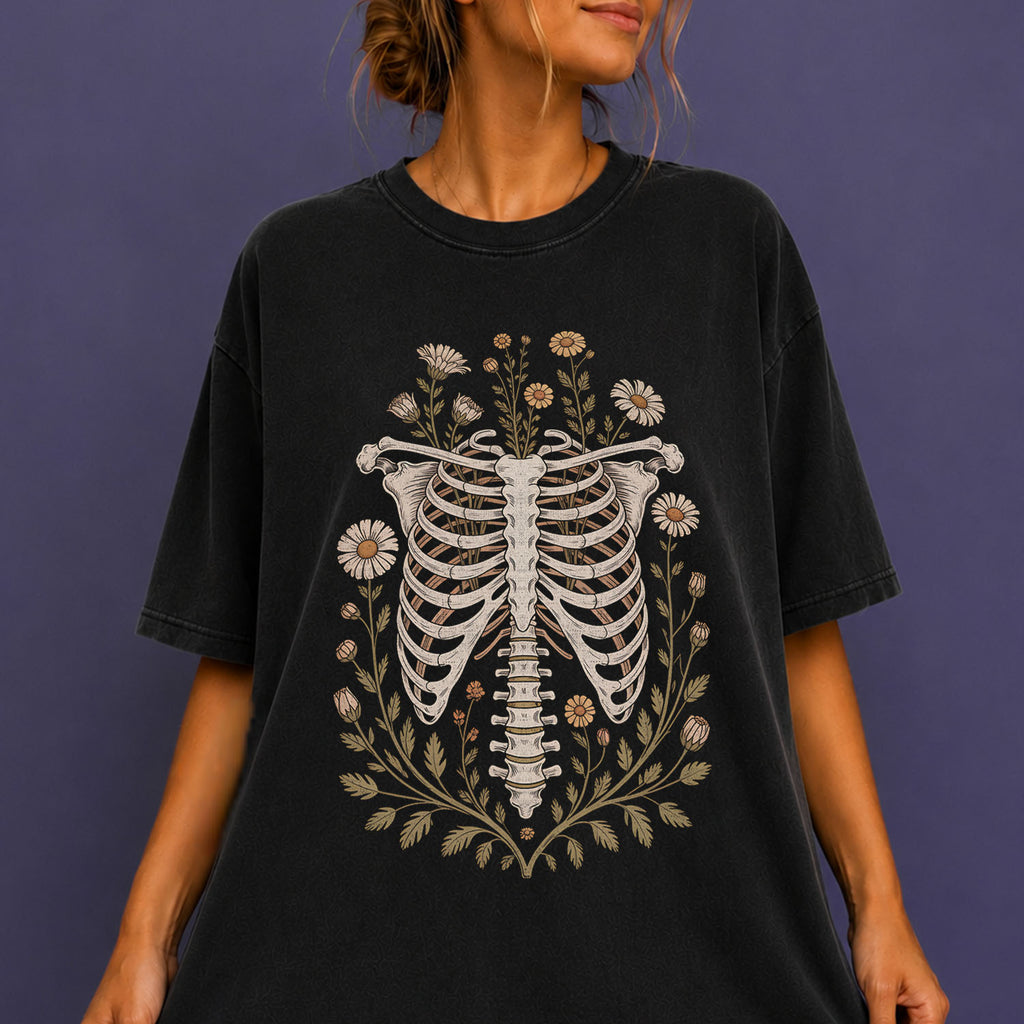 Blooming Bones Skeleton T-Shirt