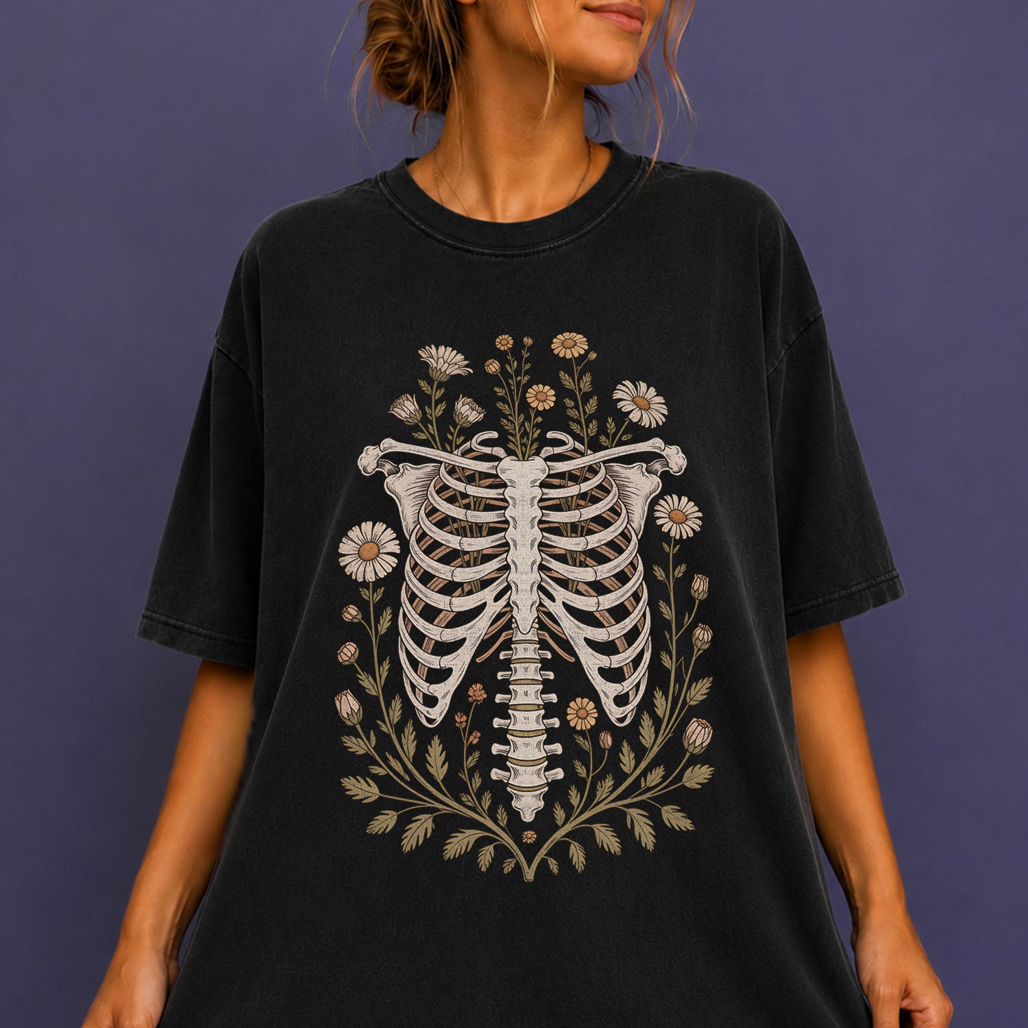 Blooming Bones Skeleton T-Shirt