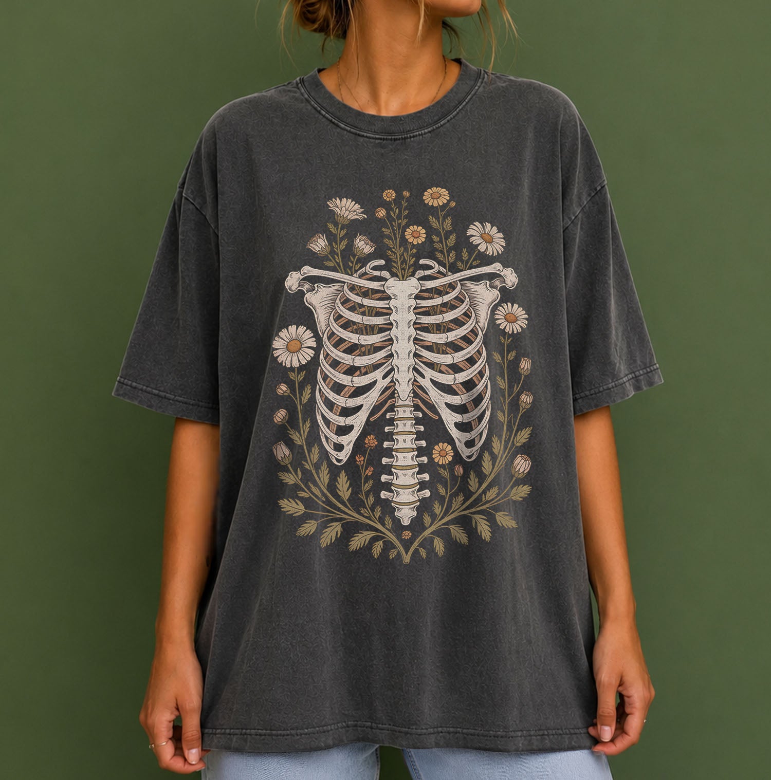Blooming Bones Skeleton T-Shirt
