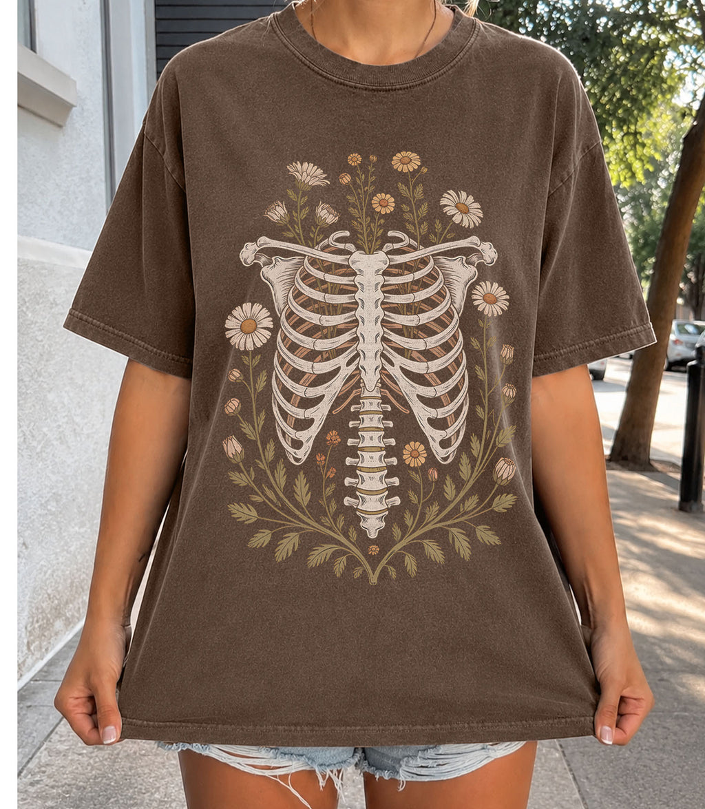 Blooming Bones Skeleton T-Shirt