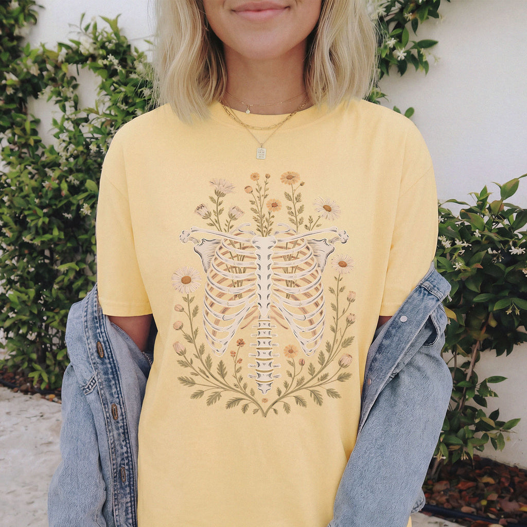 Blooming Bones Skeleton T-Shirt