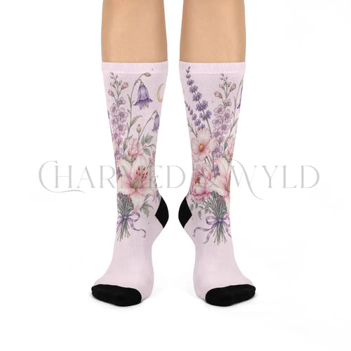 Blossom Bouquet Coquette Floral Socks - One size / 3/4 Crew - All Over Prints