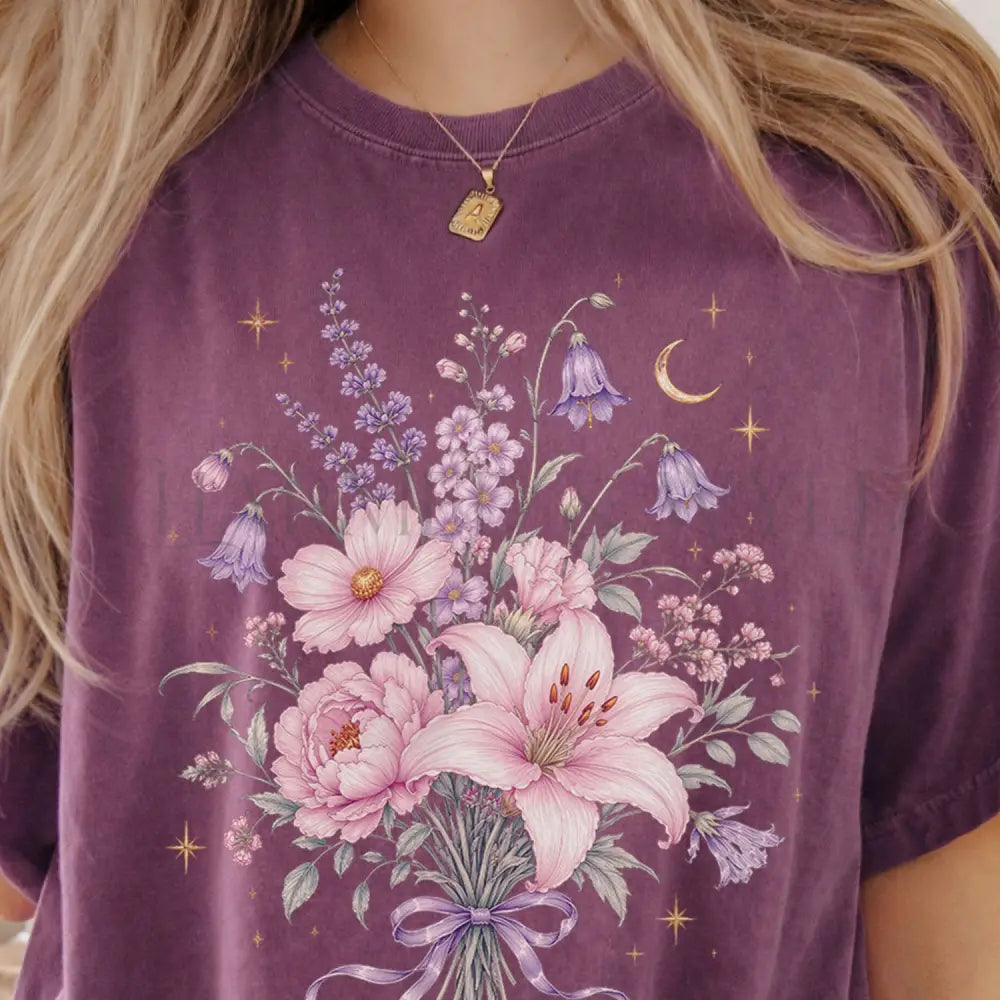 Blossom Bouquet T-Shirt - Berry / S - T-Shirt