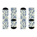 Blue Bird Floral Adults Unisex Socks