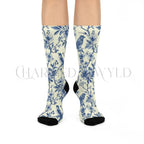 Blue Bird Floral Adults Unisex Socks
