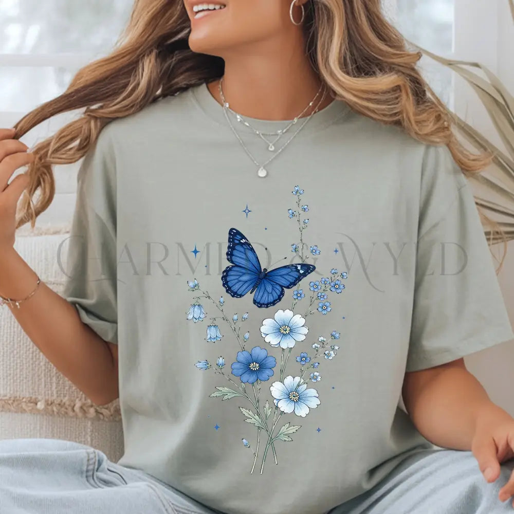 Bluebell Butterfly T-Shirt - Bay / S - T-Shirt