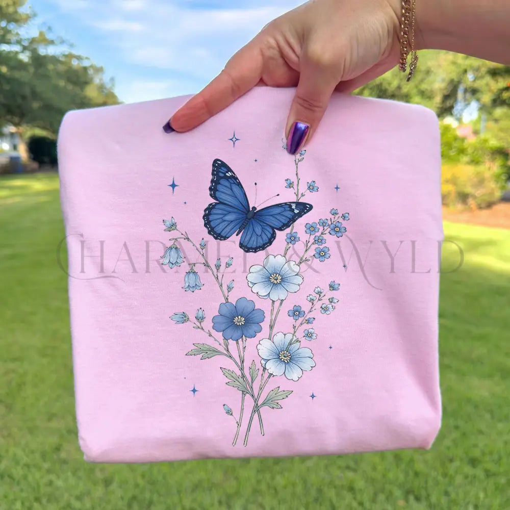 Bluebell Butterfly T-Shirt - Blossom / S - T-Shirt