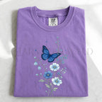 Bluebell Butterfly T-Shirt - Violet / S - T-Shirt