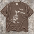 Boop Cat Skeleton Comfort Colors T-Shirt - Espresso / S - T-Shirt