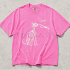 Boop Cat Skeleton Comfort Colors T-Shirt - Neon Pink / S - T-Shirt