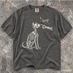 Boop Cat Skeleton Comfort Colors T-Shirt - Pepper / S - T-Shirt