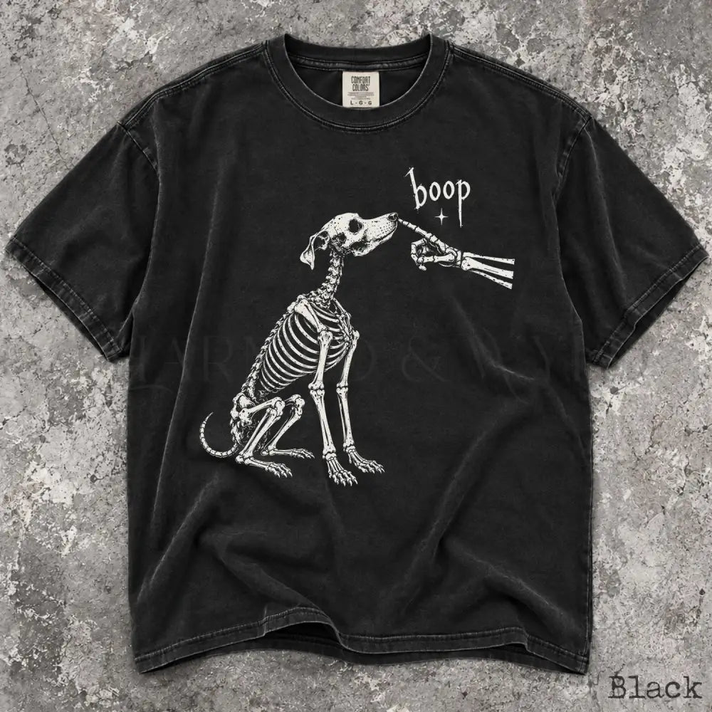 Boop Dog Skeleton Comfort Colors T-Shirt - T-Shirt