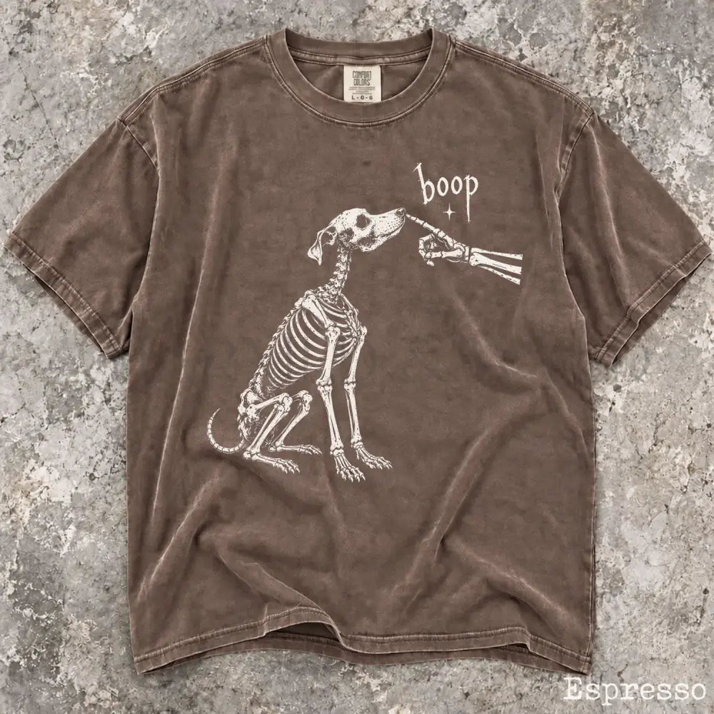 Boop Dog Skeleton Comfort Colors T-Shirt - Espresso / S - T-Shirt