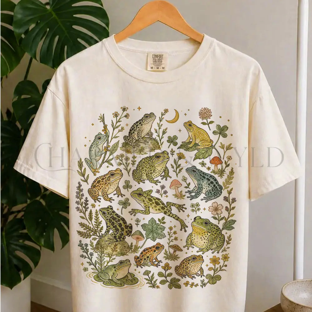 Botanical Frog T-Shirt - Ivory / S - T-Shirt