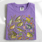 Botanical Frog T-Shirt - Violet / S - T-Shirt