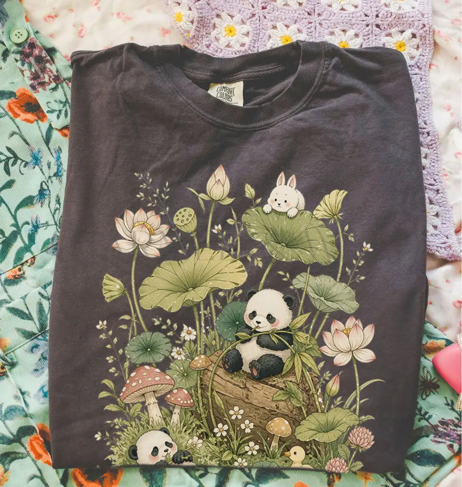 Botanical Panda T-Shirt - T-Shirt