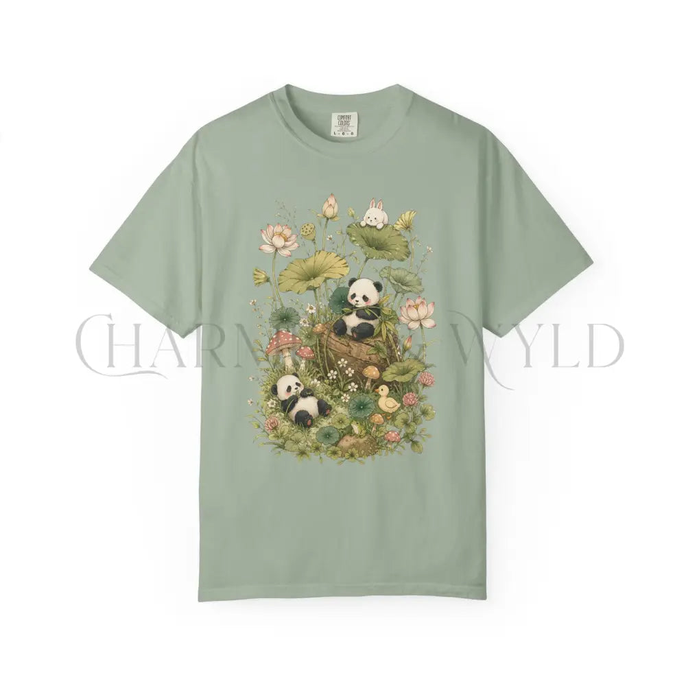Botanical Panda T-Shirt - Bay / S - T-Shirt