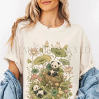 Botanical Panda T-Shirt - Ivory / S - T-Shirt