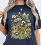 Botanical Panda T-Shirt - Navy / S - T-Shirt