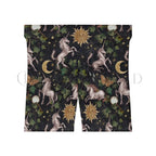 Botanical Unicorn Biker Shorts - All Over Prints