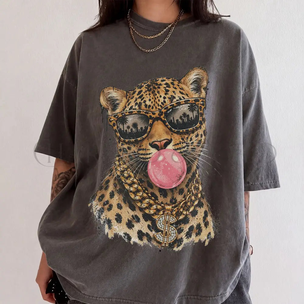 Bubblegum Leopard Comfort Colors T-Shirt - T-Shirt