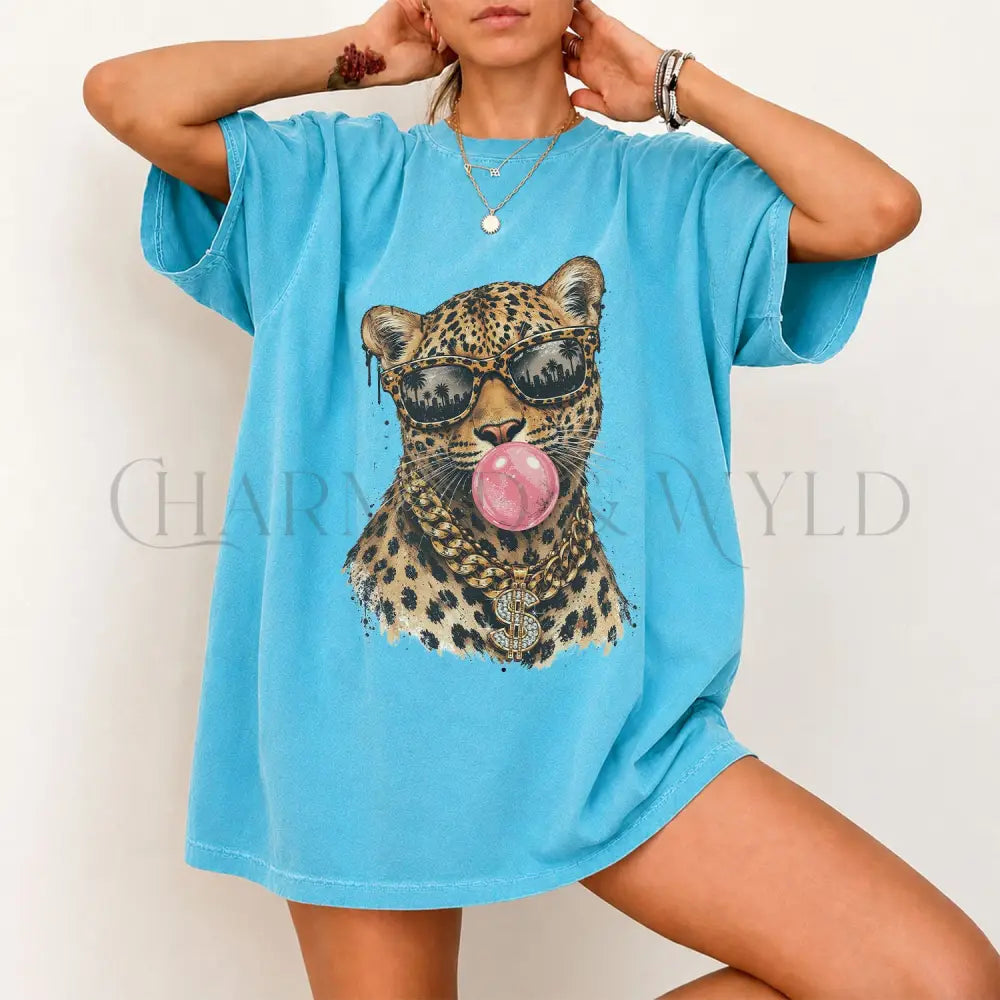 Bubblegum Leopard Comfort Colors T-Shirt - T-Shirt