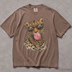 Bubblegum Leopard Comfort Colors T-Shirt - Espresso / S - T-Shirt