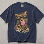 Bubblegum Leopard Comfort Colors T-Shirt - Navy / S - T-Shirt