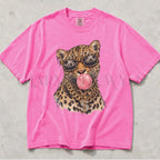 Bubblegum Leopard Comfort Colors T-Shirt - Neon Pink / S - T-Shirt