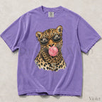 Bubblegum Leopard Comfort Colors T-Shirt - Violet / S - T-Shirt