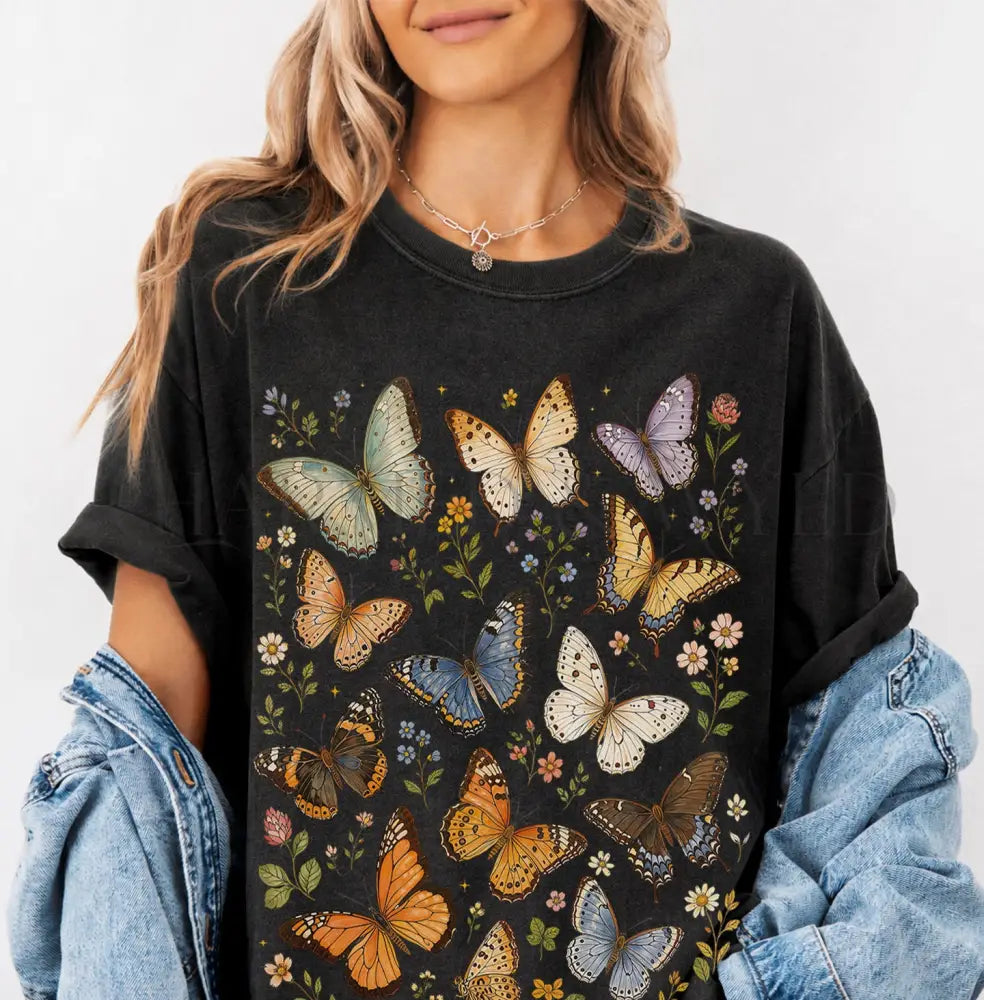 Butterfly T-Shirt - Black / S - T-Shirt