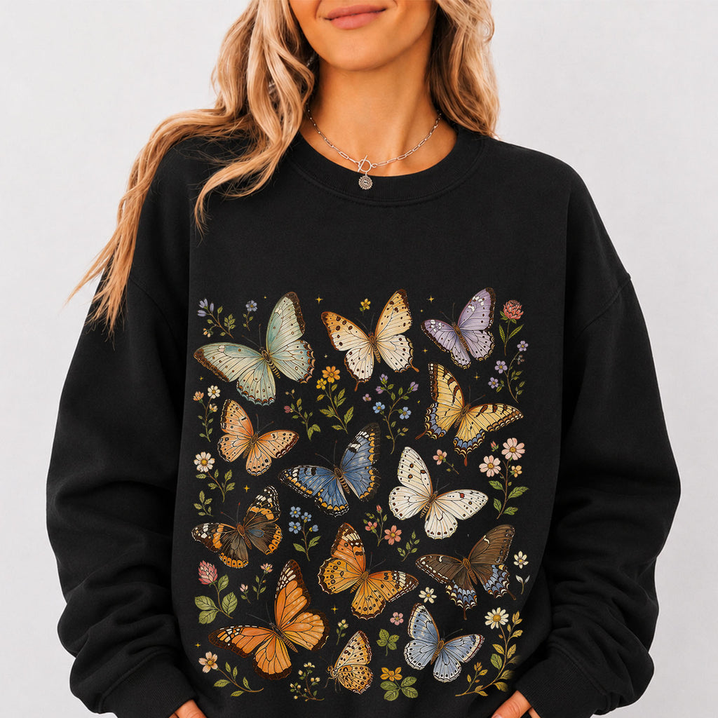 Butterfly Garden Graphic Sweatshirt