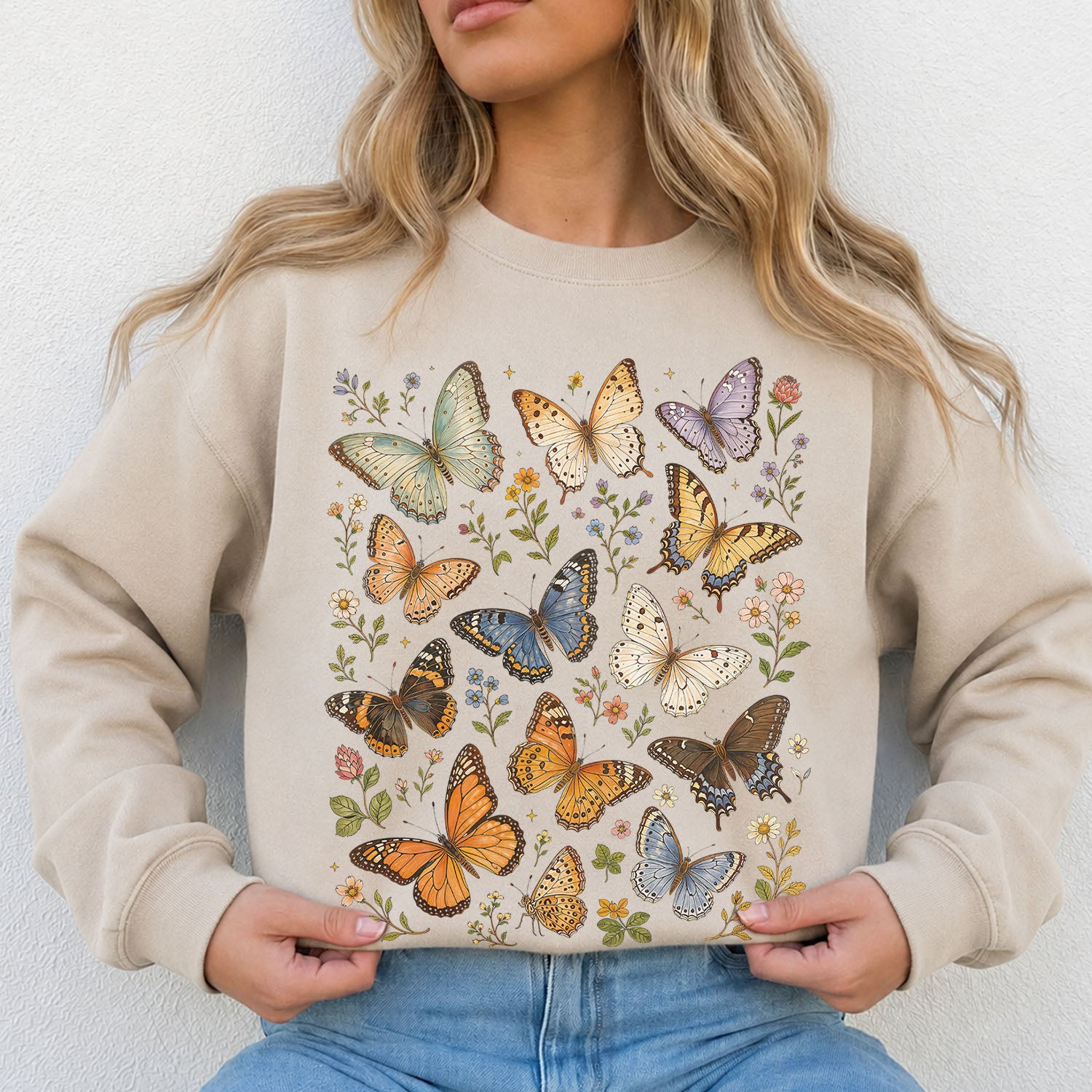 Butterfly Garden Graphic Sweatshirt