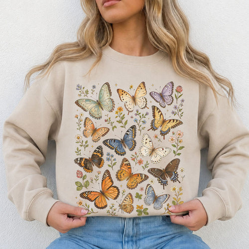 Butterfly Garden Graphic Sweatshirt - Charmed and Wyld