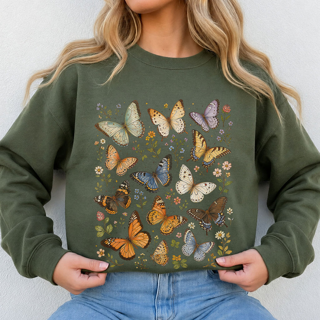Butterfly Garden Graphic Sweatshirt
