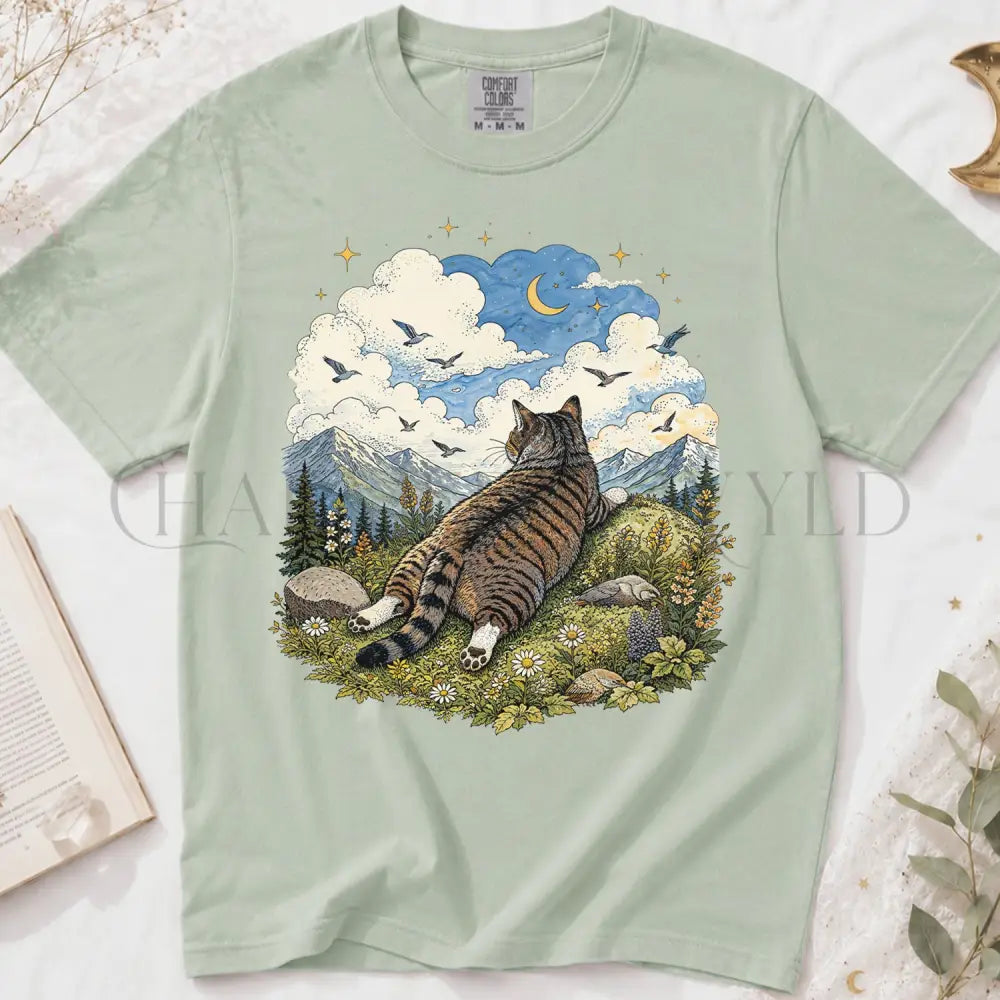 Cat Daydreamer T-Shirt - Bay / S - T-Shirt