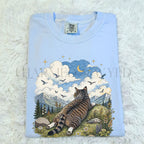 Cat Daydreamer T-Shirt - Chambray / S - T-Shirt