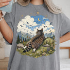 Cat Daydreamer T-Shirt - Grey / S - T-Shirt