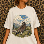 Cat Daydreamer T-Shirt - Ivory / S - T-Shirt