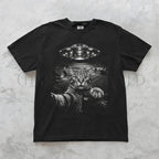 Cat UFO Graphic T-Shirt - Charmed and Wyld