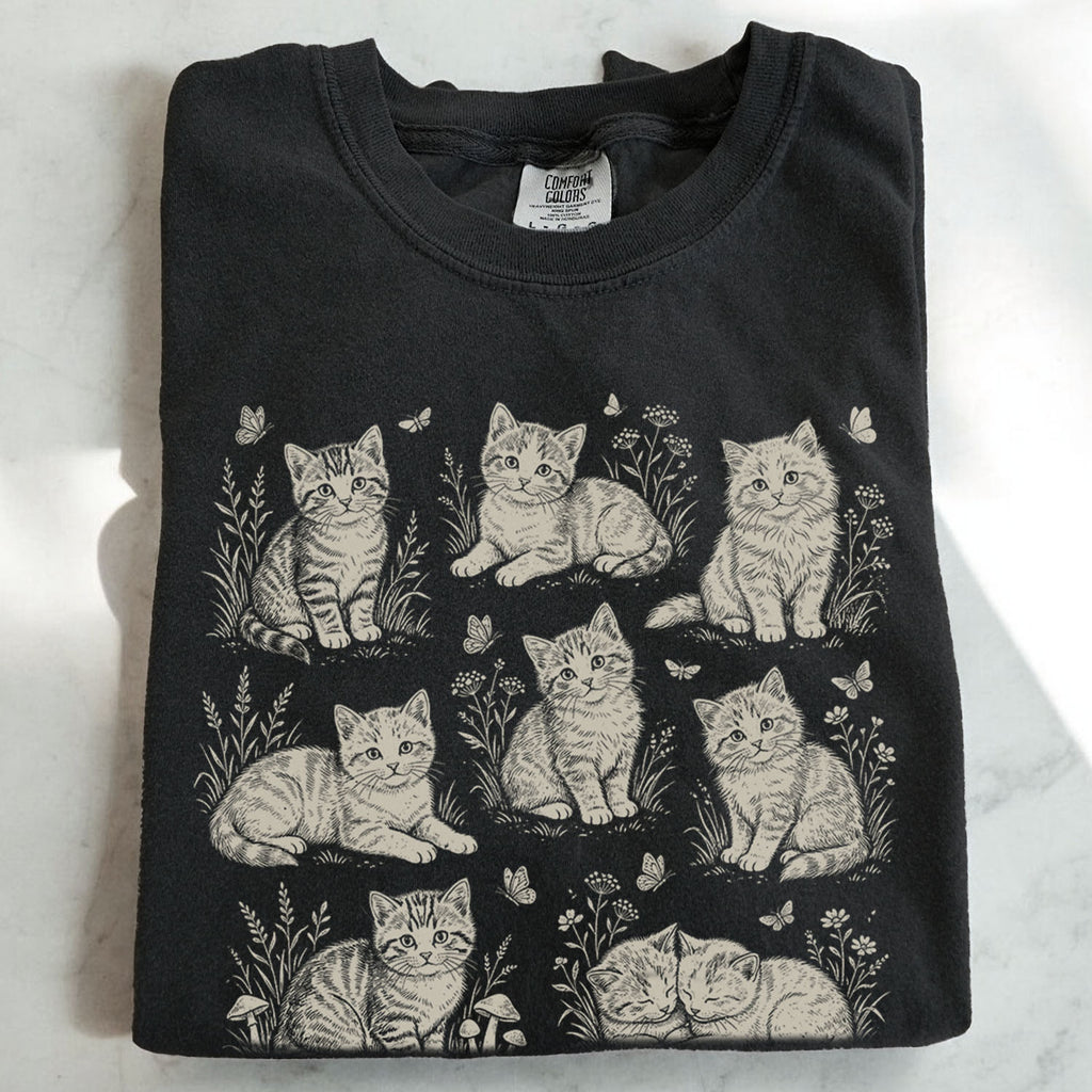 Vintage Cat Collage T-Shirt