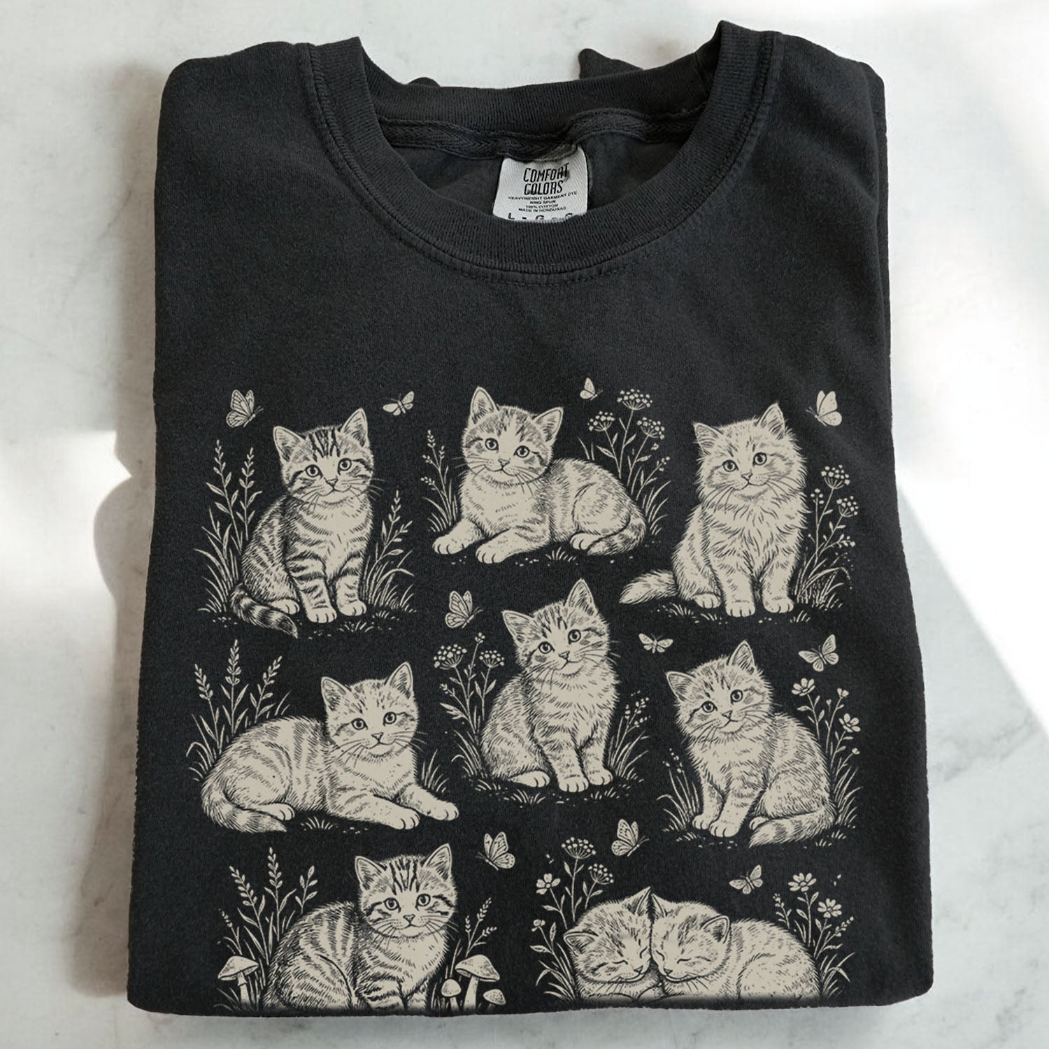 Vintage Cat Collage T-Shirt