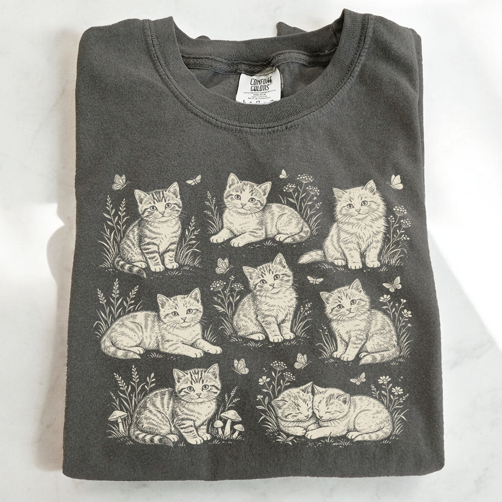 Vintage Cat Collage T-Shirt