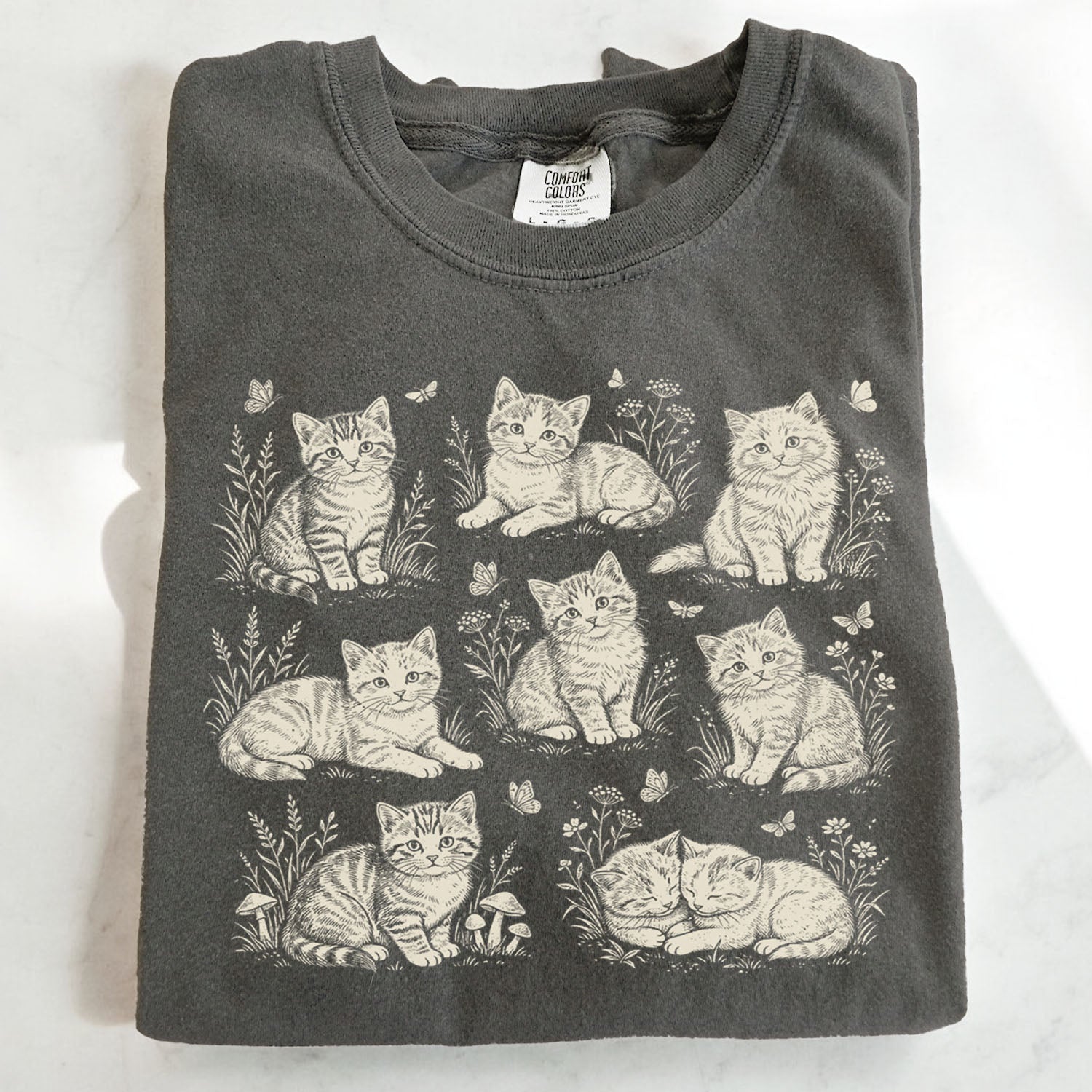 Vintage Cat Collage T-Shirt