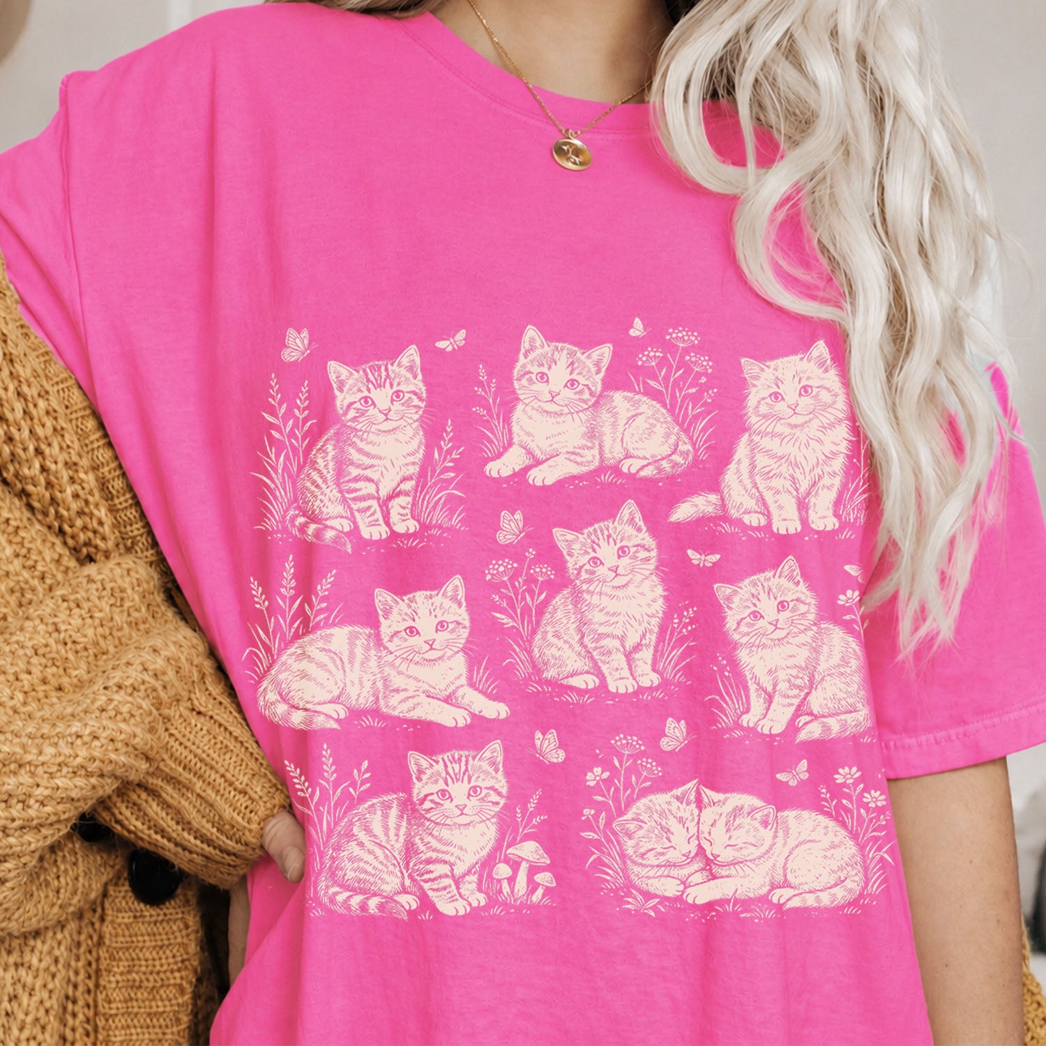 Vintage Cat Collage T-Shirt