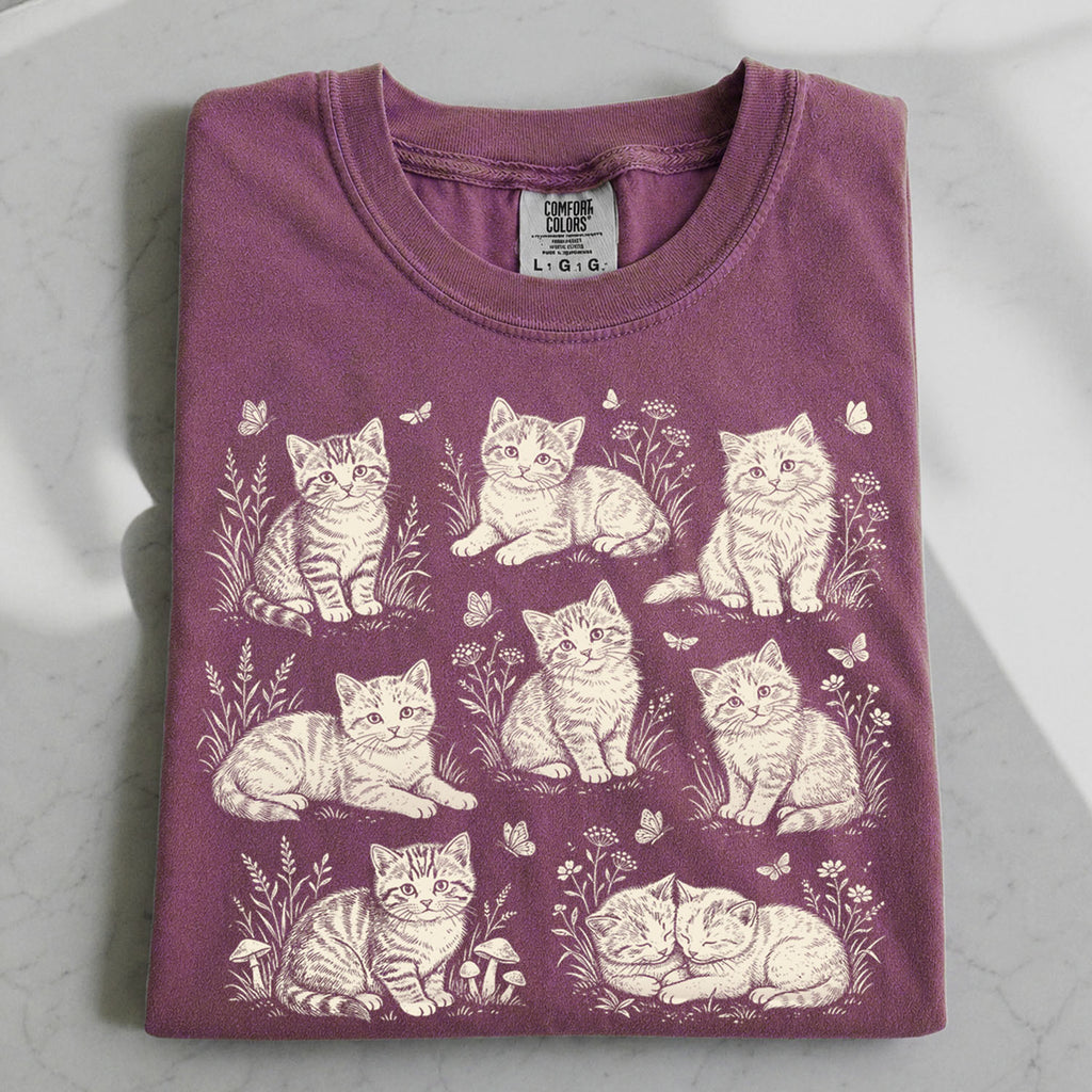 Vintage Cat Collage T-Shirt